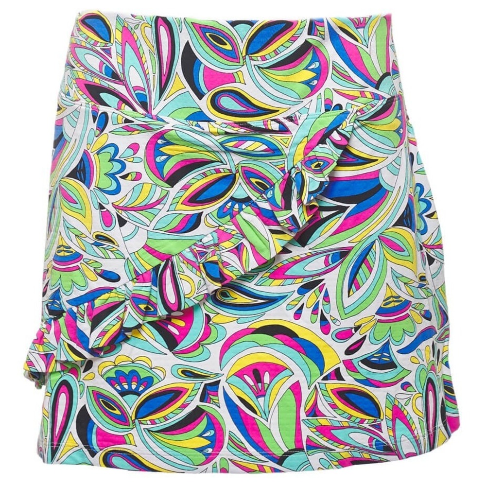 IBKUL Jackie White/Multi Skort Women's Size S ICEFIL Cooling UPF 50+